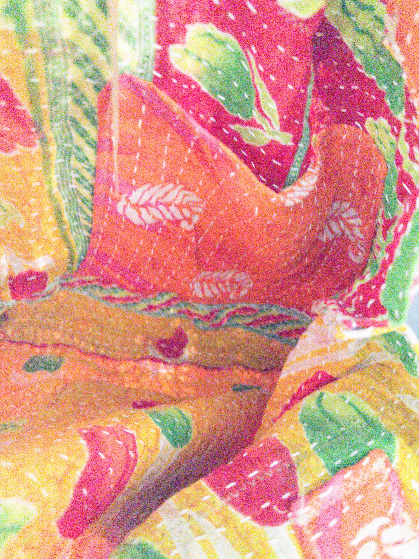 Handmade Kantha Shopper Tote – XL Utility Bag - tulip bag