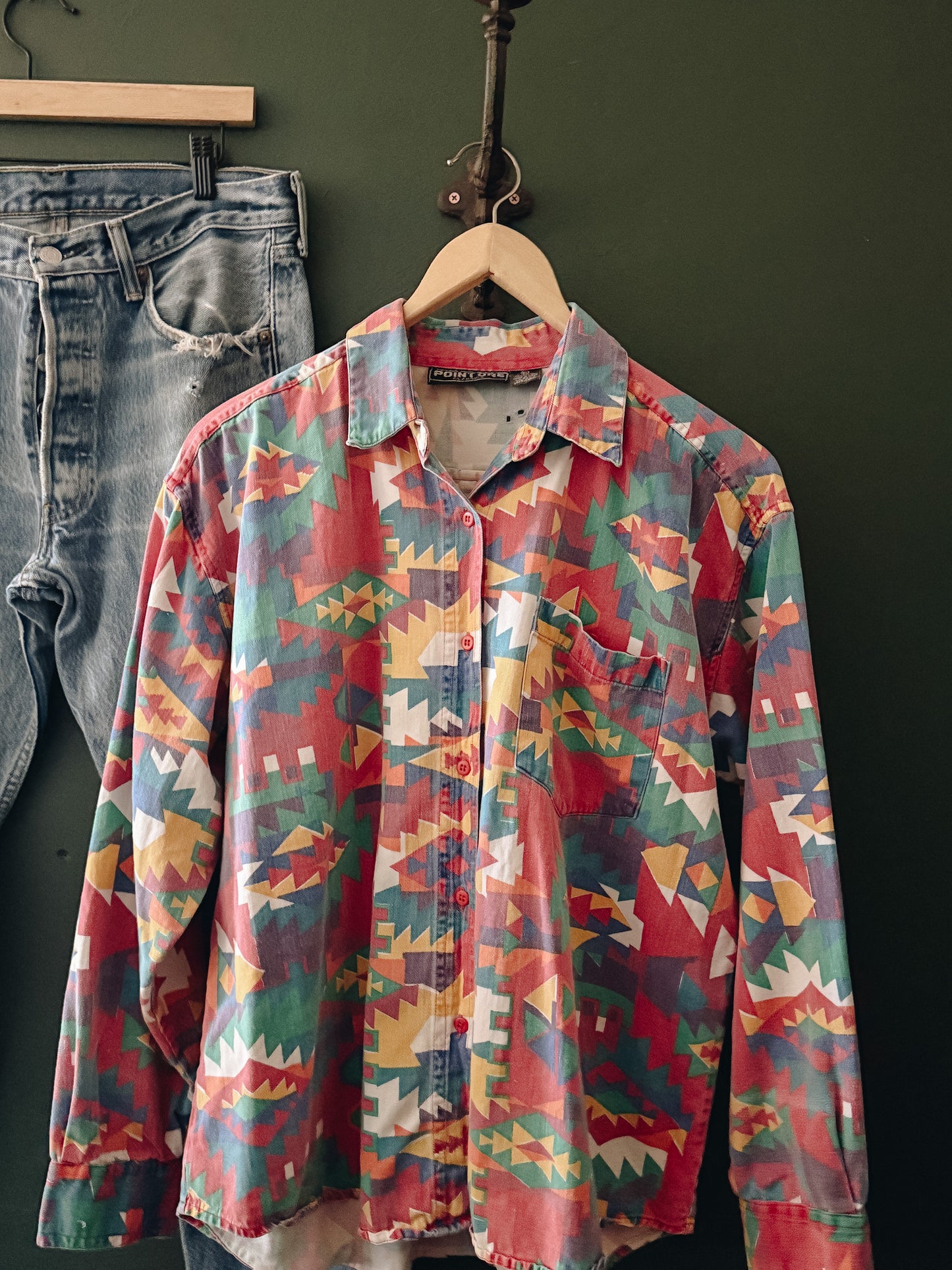 Southwestern Folk Art Shirt — Point One Classics | Vintage