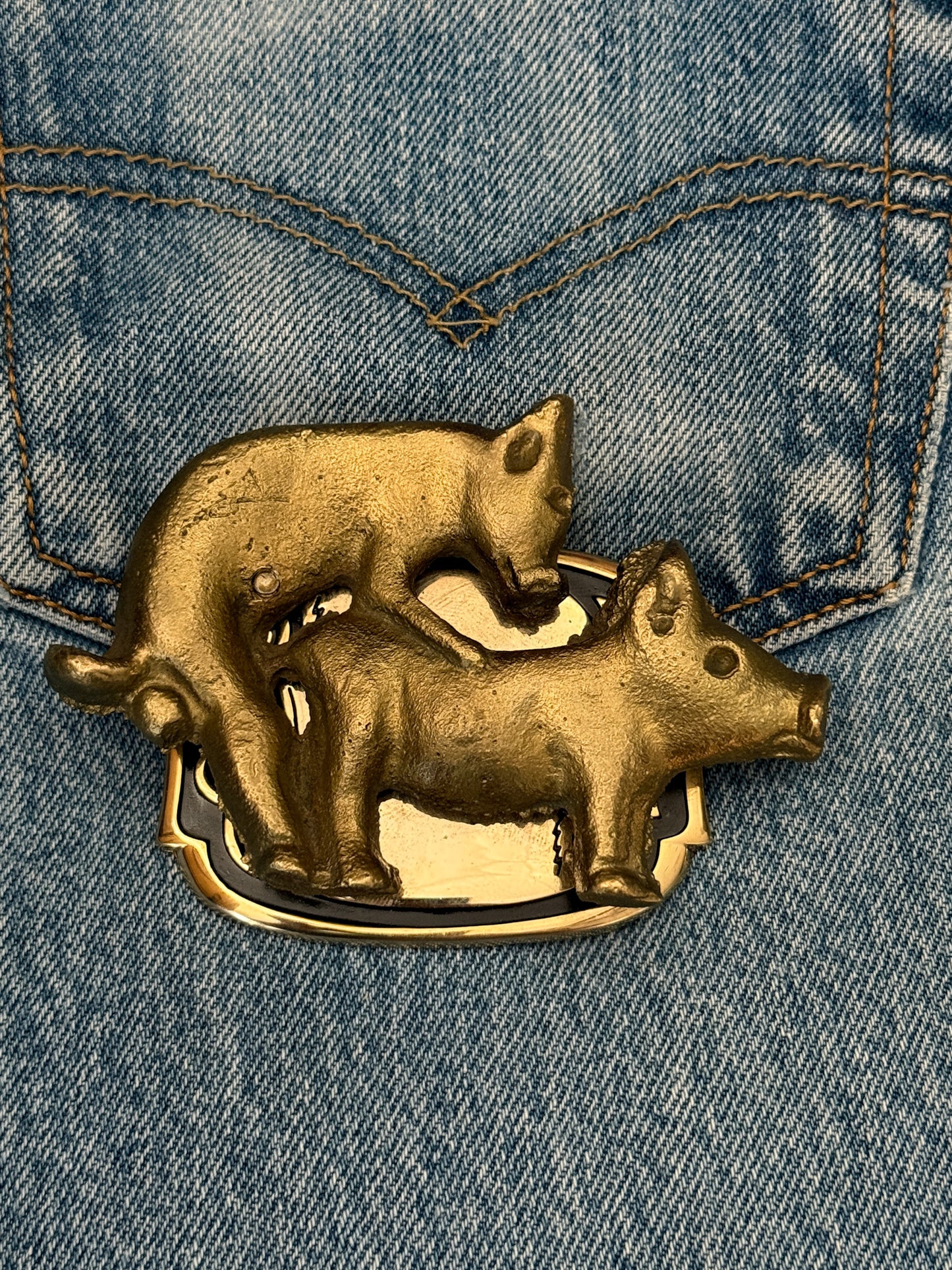 Busy Pigs Belt Buckle
