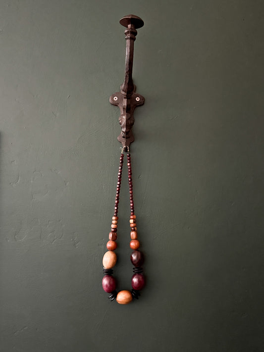 Wooden Bead Necklace | Vintage