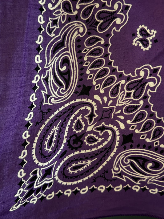 Vintage Hav-A-Hank Purple Bandana - 002