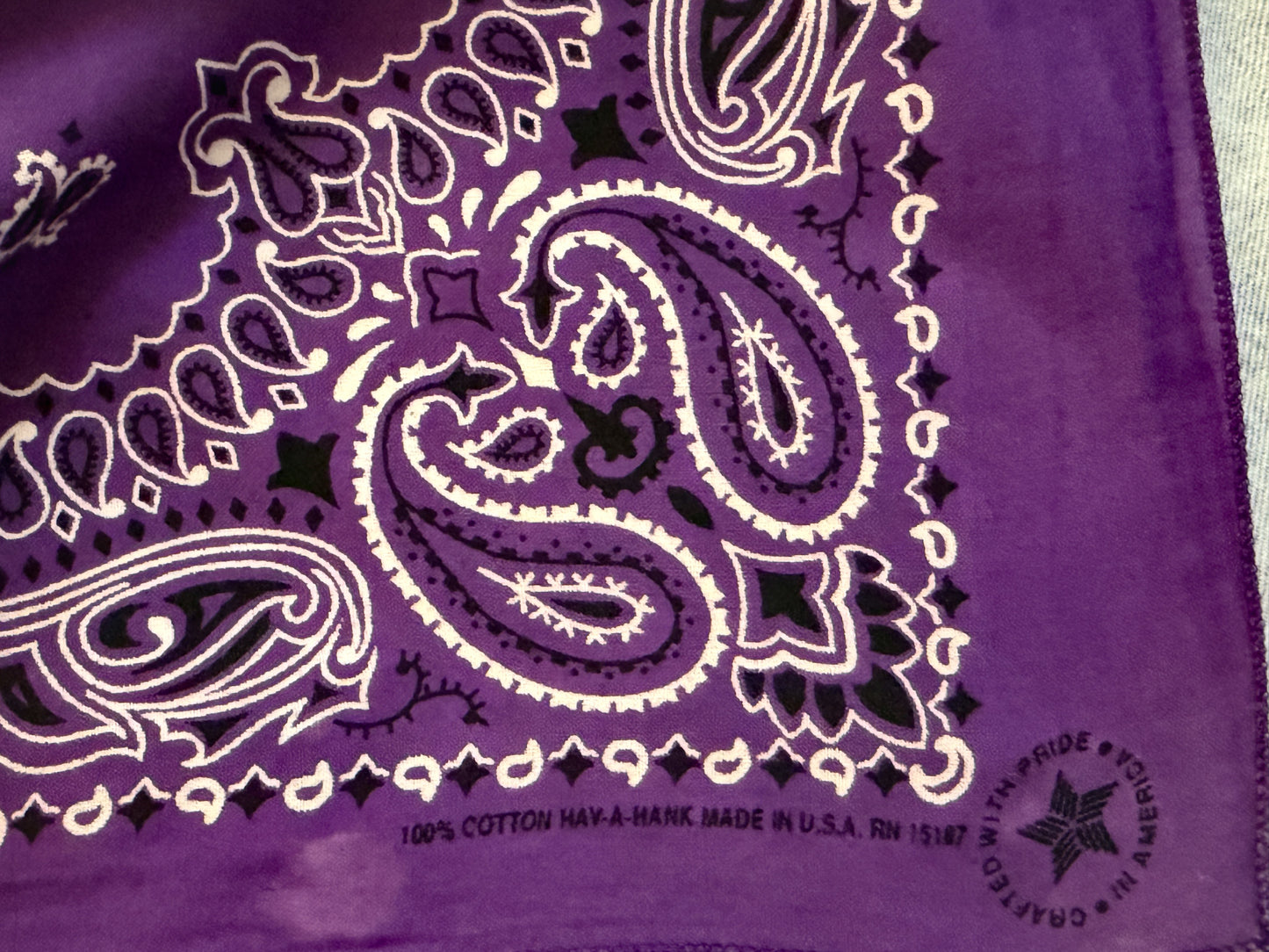 Vintage Hav-A-Hank Purple Bandana - 002