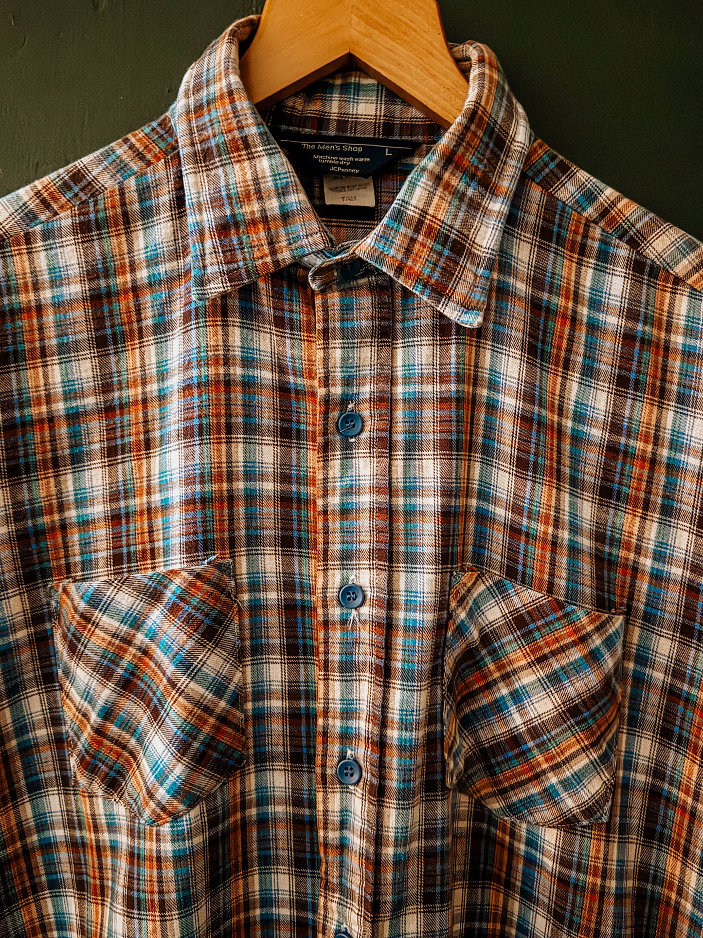 The Men's Shop JC Penney Plaid Flannel Shirt - Vintage