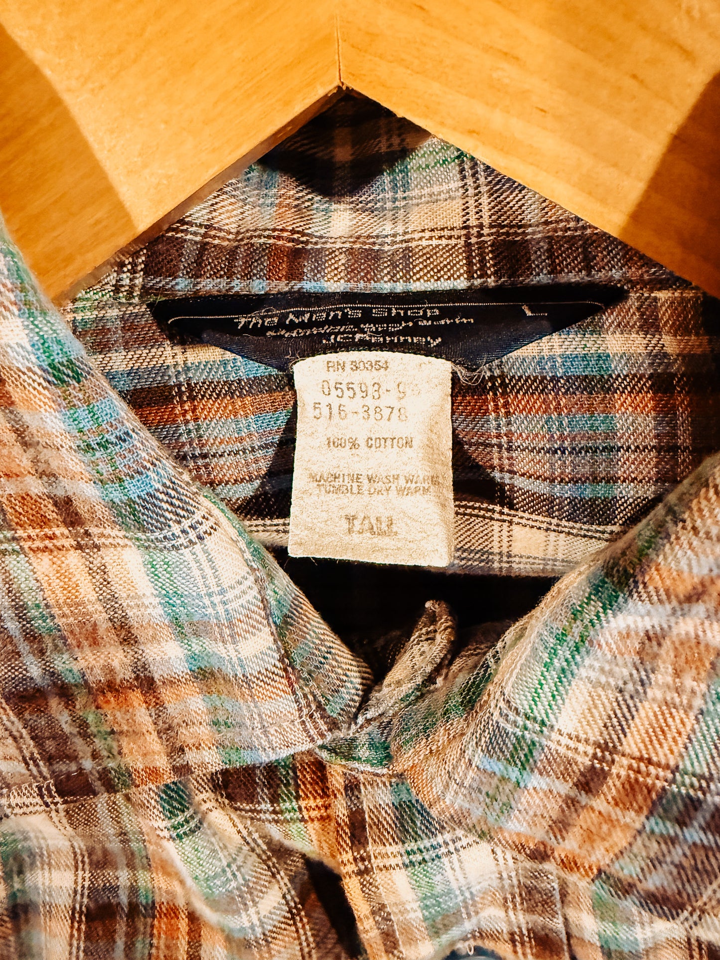 The Men's Shop JC Penney Plaid Flannel Shirt - Vintage