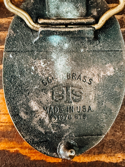 Brass US Belt Buckle – 1978 Military Style - Vintage