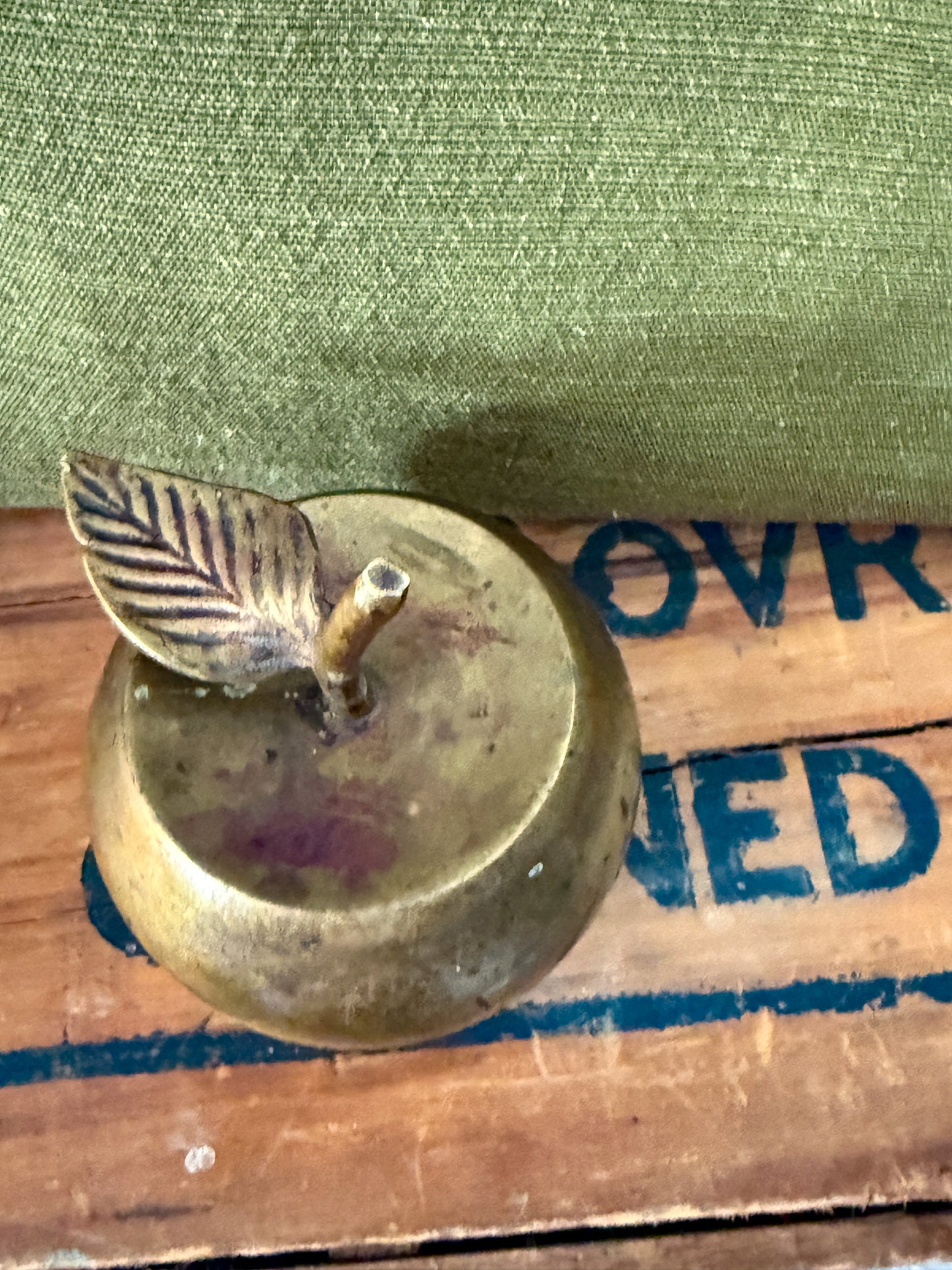 Brass Apple Bell – Vintage Patina