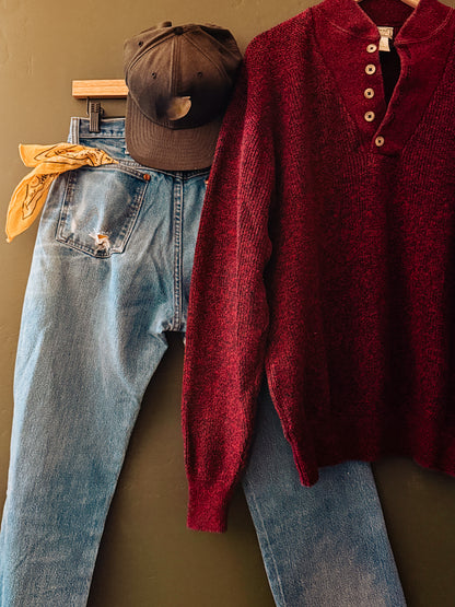 L.L. Bean Henley Sweater - Vintage