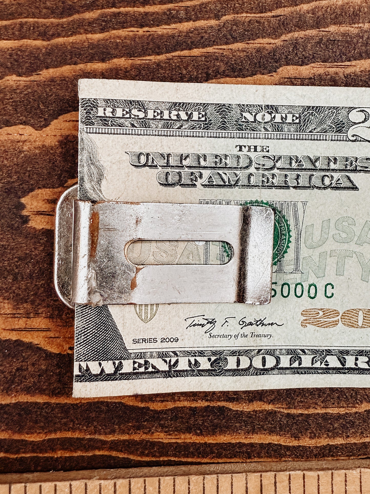 Yellowstone Money Clip with Wood Inlay | Vintage