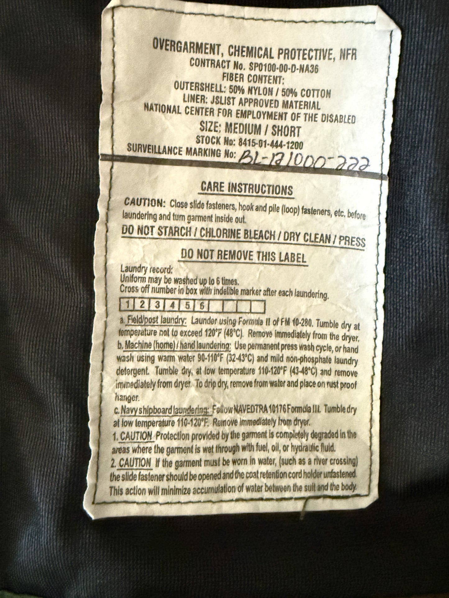 Military Chemical Training Jacket – TRNG ONLY | Vintage