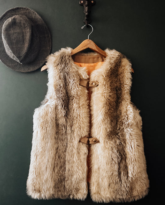 Country Pacer Faux Fur Vest | Vintage
