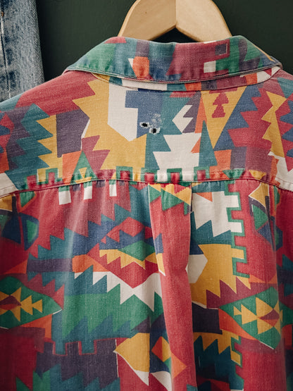 Southwestern Folk Art Shirt — Point One Classics | Vintage