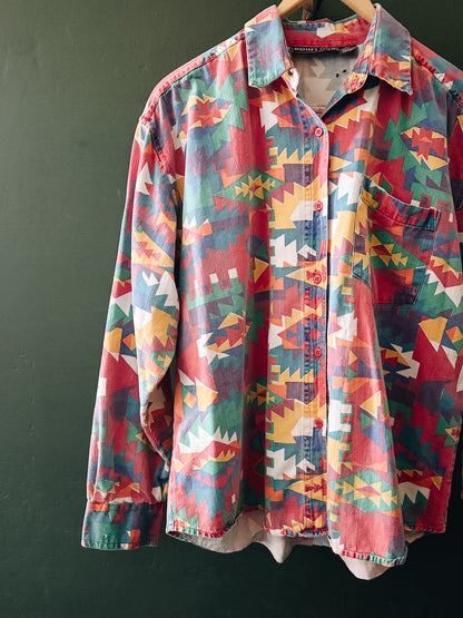 Southwestern Folk Art Shirt — Point One Classics | Vintage