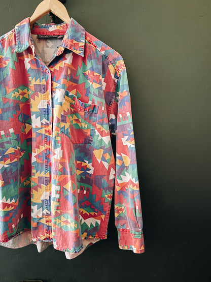 Southwestern Folk Art Shirt — Point One Classics | Vintage