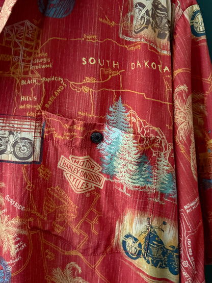 Harley-Davidson Scenic Map Print Shirt | Sturgis Shirt