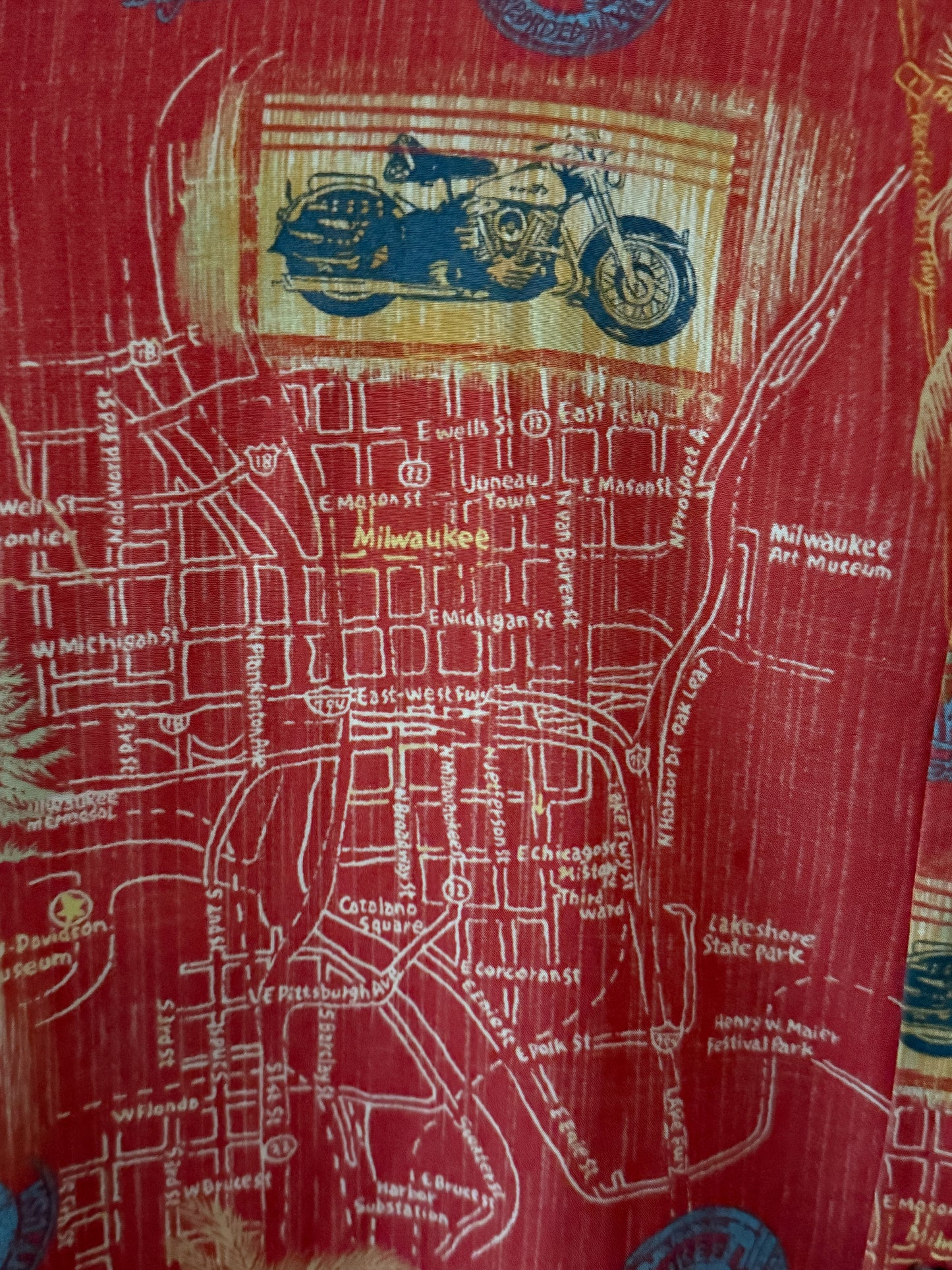 Harley-Davidson Scenic Map Print Shirt | Sturgis Shirt