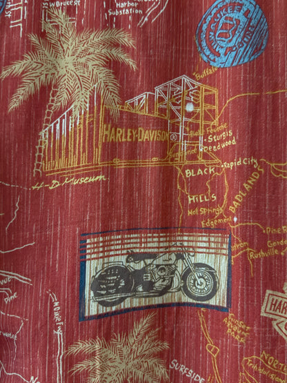 Harley-Davidson Scenic Map Print Shirt | Sturgis Shirt