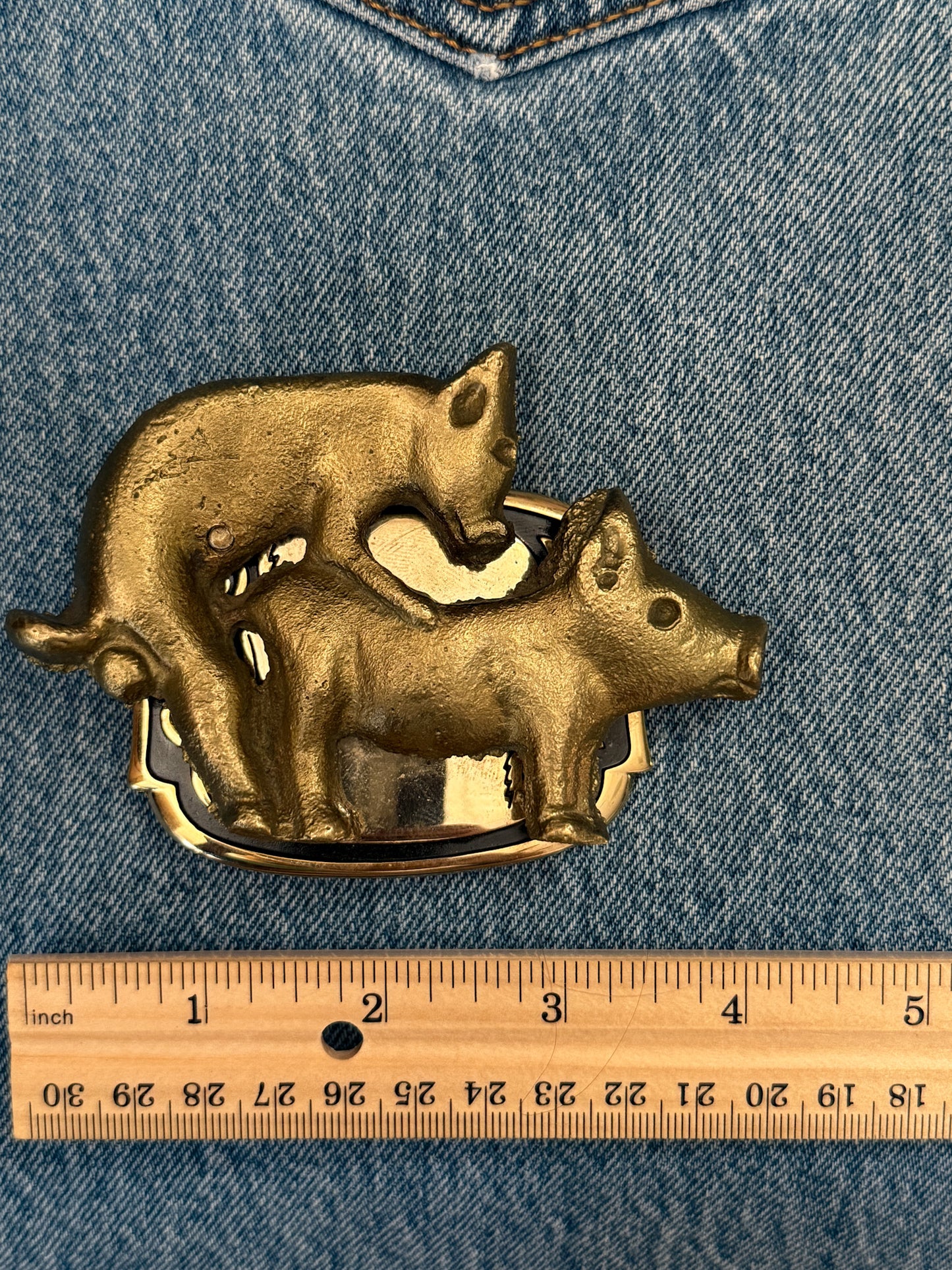 Busy Pigs Belt Buckle