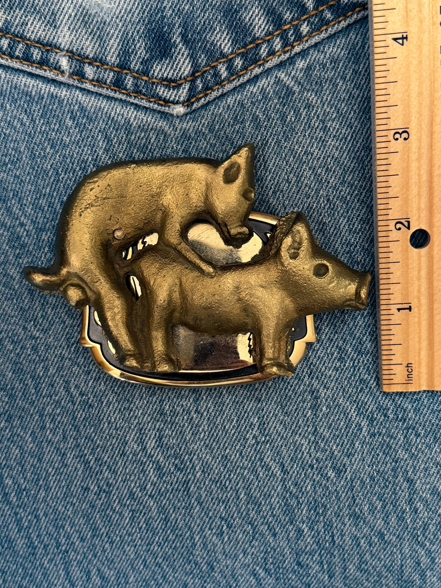 Busy Pigs Belt Buckle