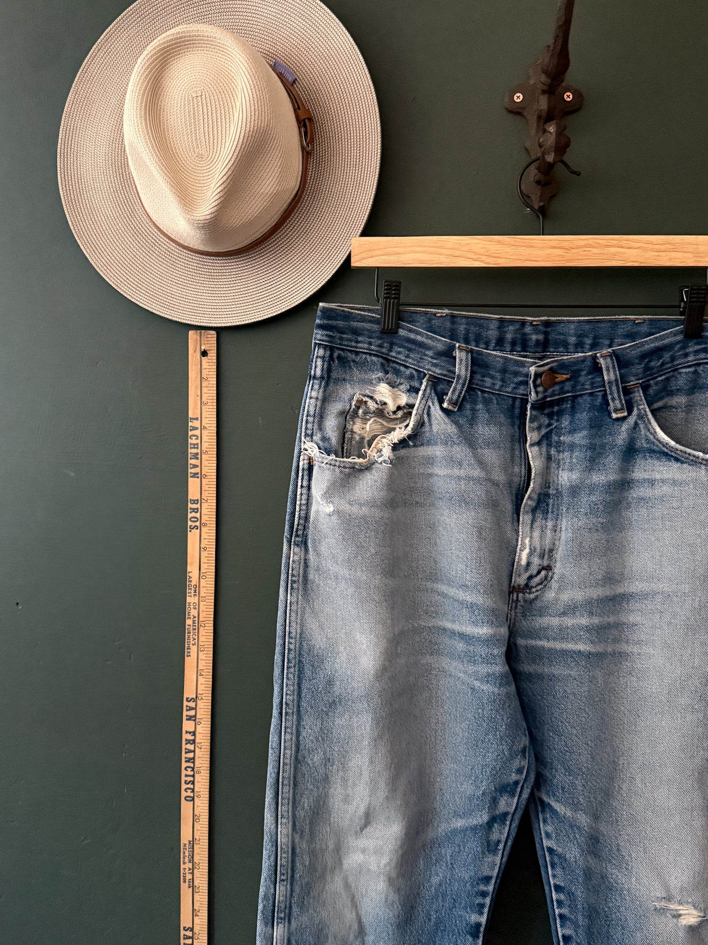 thrashed rustler denim | vintage