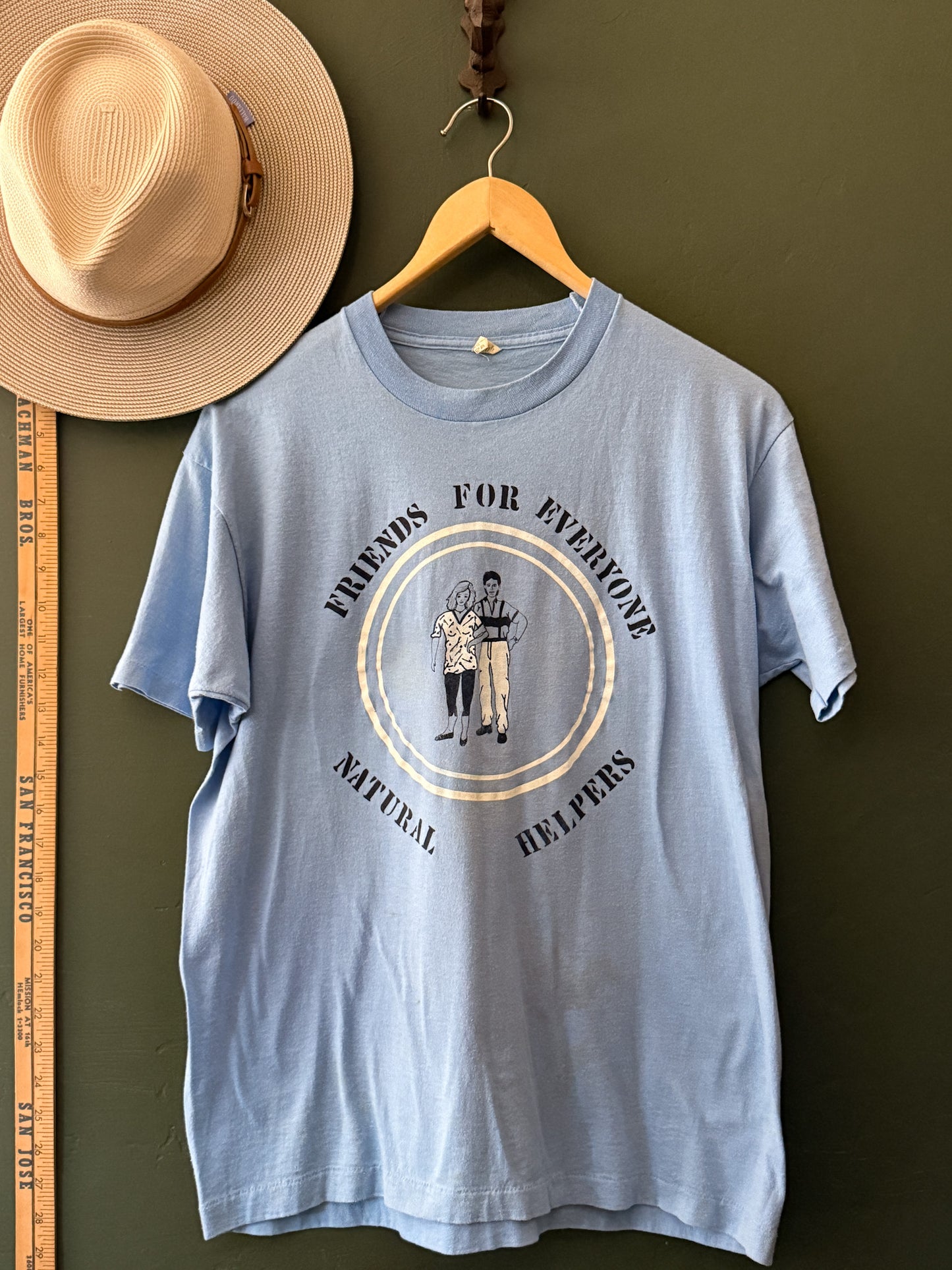 Vintage Baby Blue Single Stitch Tee - Screen Stars | Vintage