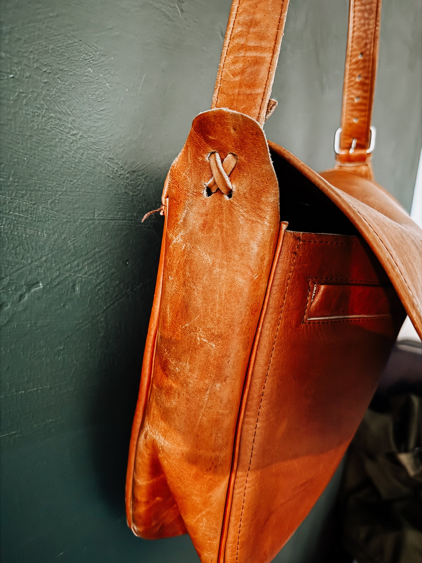 vintage leather boho bag