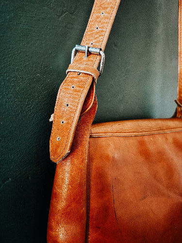 vintage leather boho bag