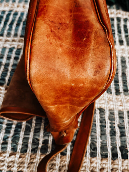 vintage leather boho bag