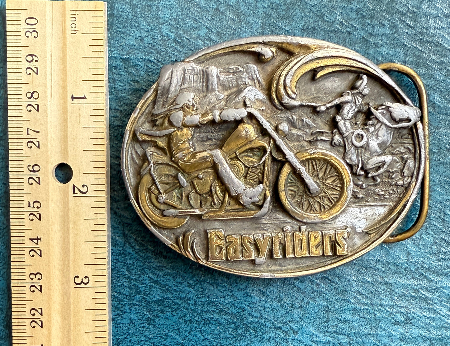 EasyRiders Belt Buckle - David Mann’s legendary “Ghostrider” - super rare buckle