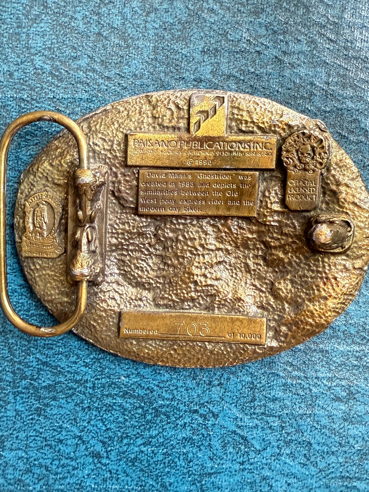 EasyRiders Belt Buckle - David Mann’s legendary “Ghostrider” - super rare buckle