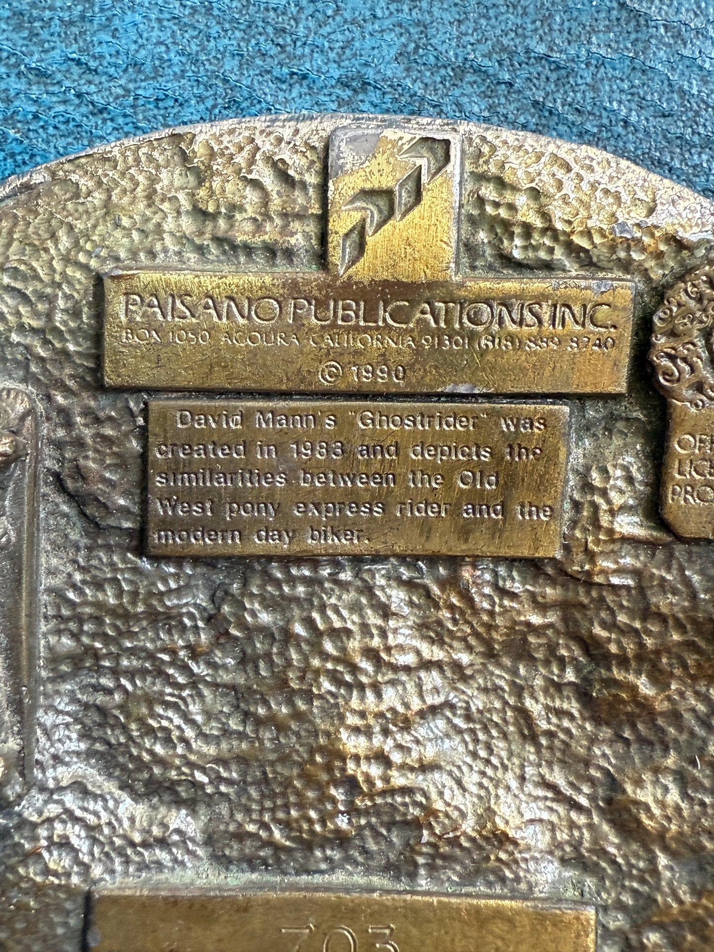 EasyRiders Belt Buckle - David Mann’s legendary “Ghostrider” - super rare buckle