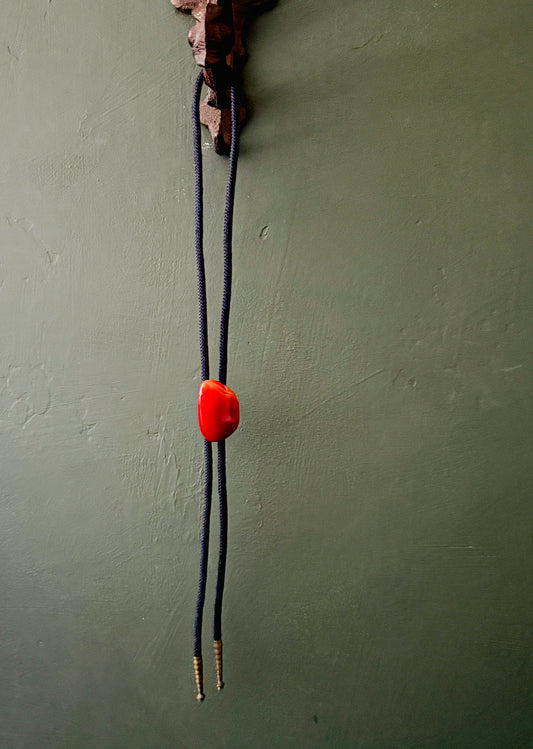 Vintage Carnelian Stone Bolo Tie