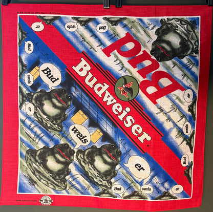 Vintage Budweiser Frog Bandana – 1995