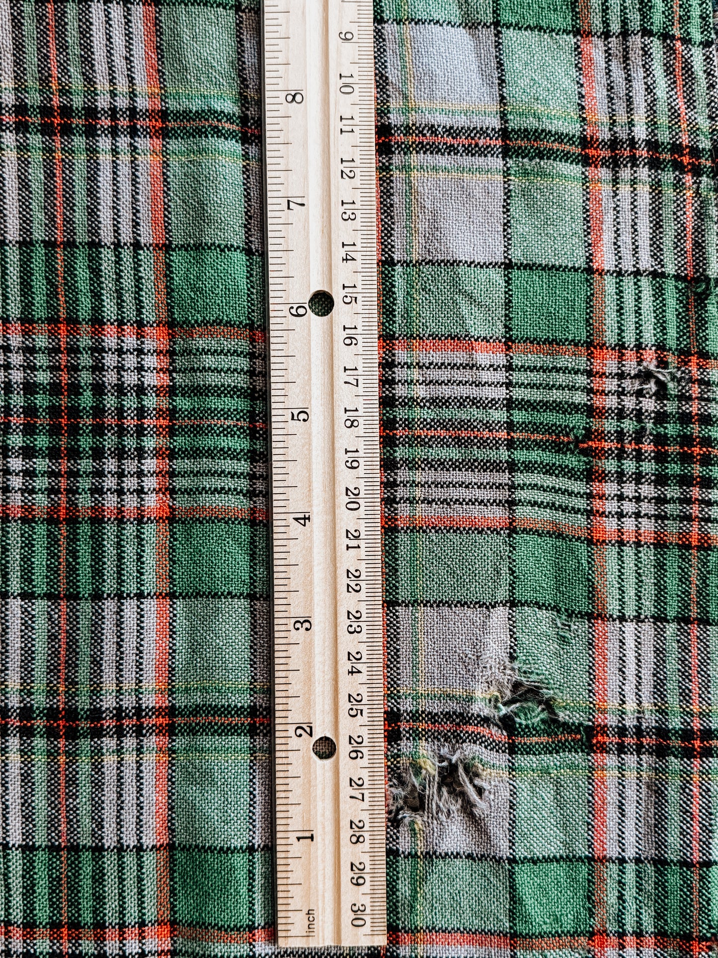 Vintage Scottish Tartan Wool Scarf