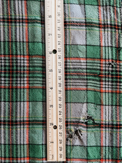 Vintage Scottish Tartan Wool Scarf