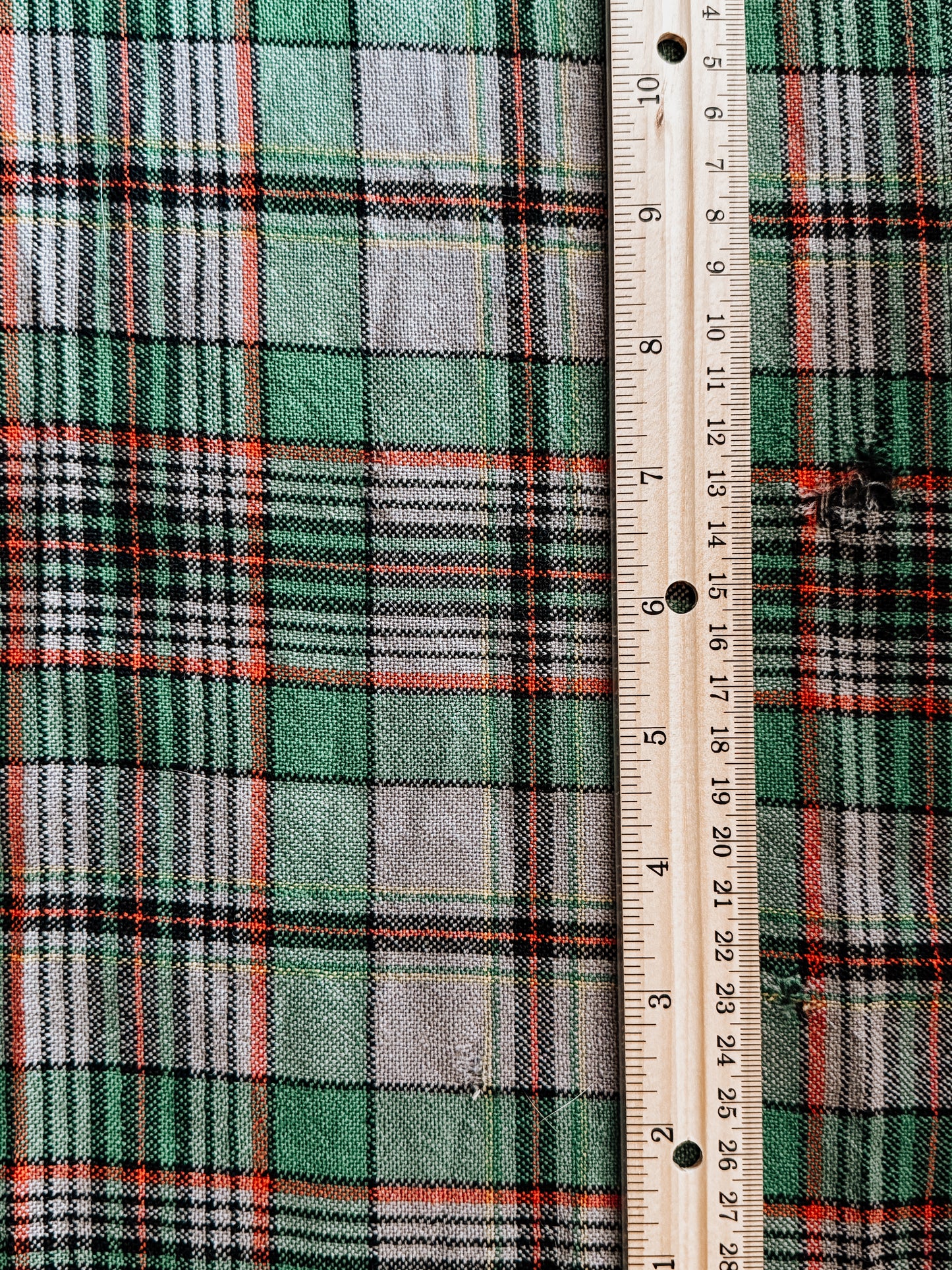 Vintage Scottish Tartan Wool Scarf