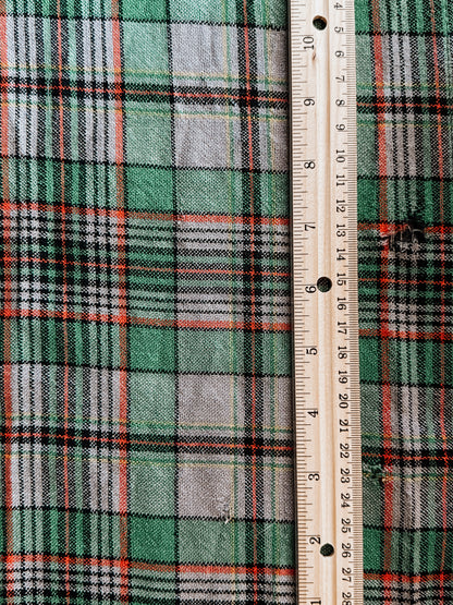 Vintage Scottish Tartan Wool Scarf