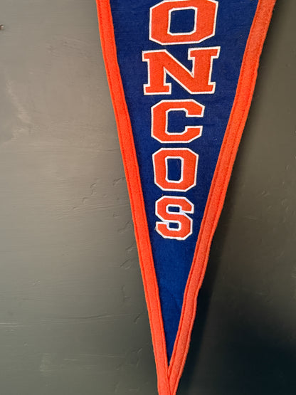 Vintage Denver Broncos Felt Pennant