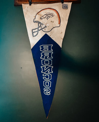Vintage Denver Broncos Felt Pennant