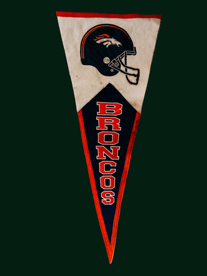 Vintage Denver Broncos Felt Pennant