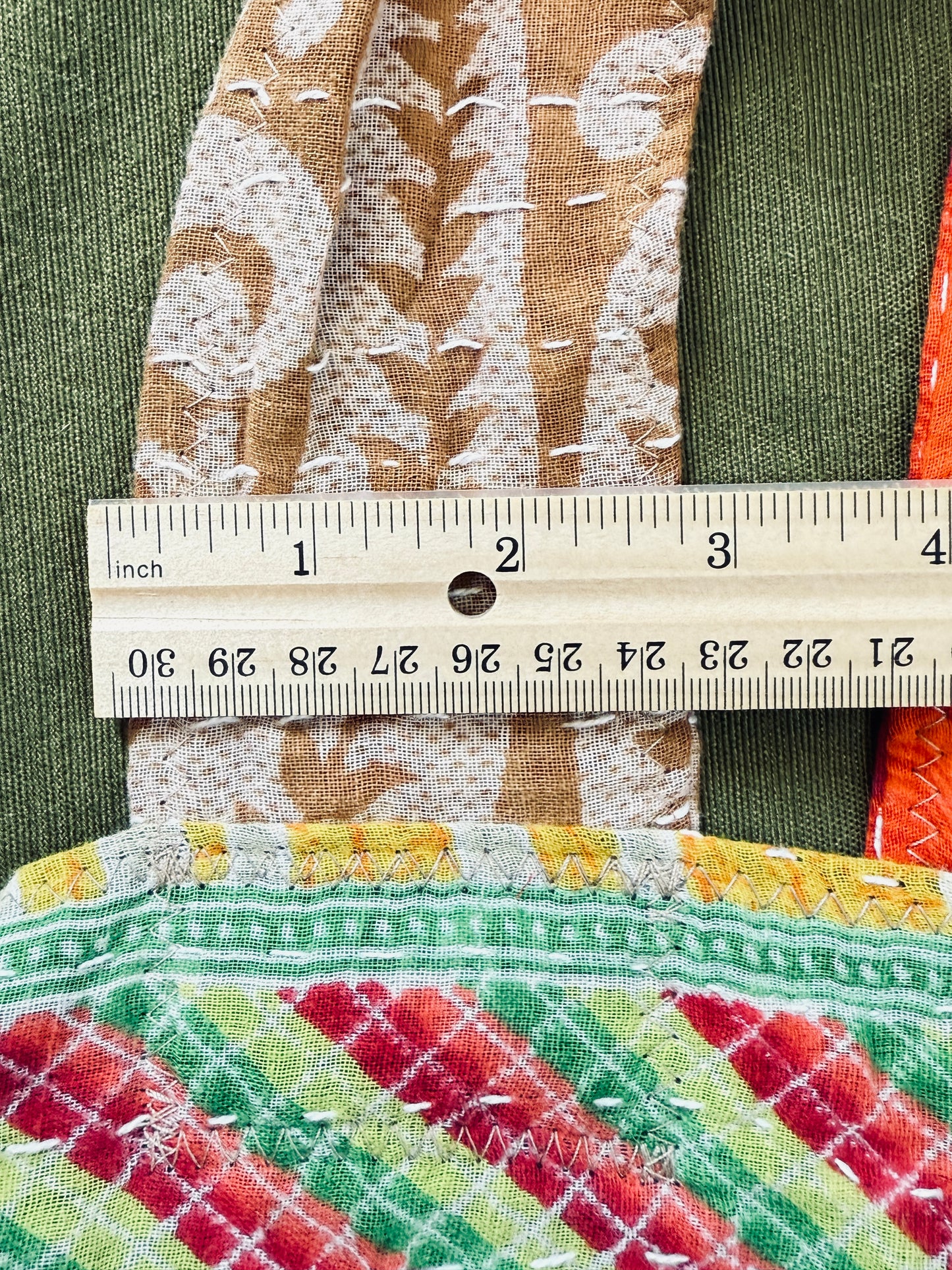 Handmade Kantha Shopper Tote – XL Utility Bag - tulip bag