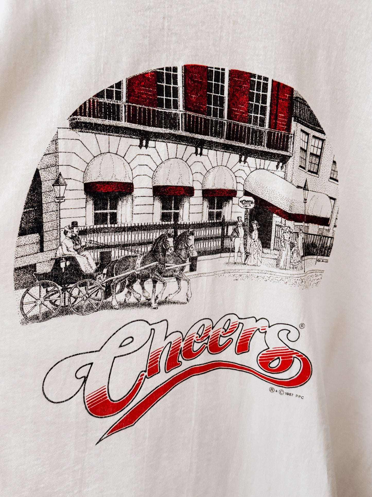Vintage CHEERS Bar Graphic T-Shirt