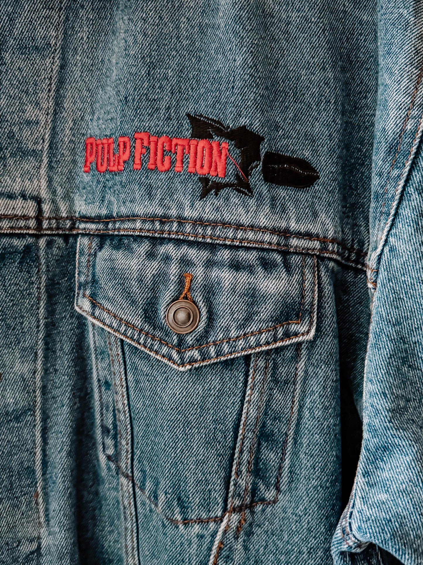 Vintage 90s Pulp Fiction Denim Jacket
