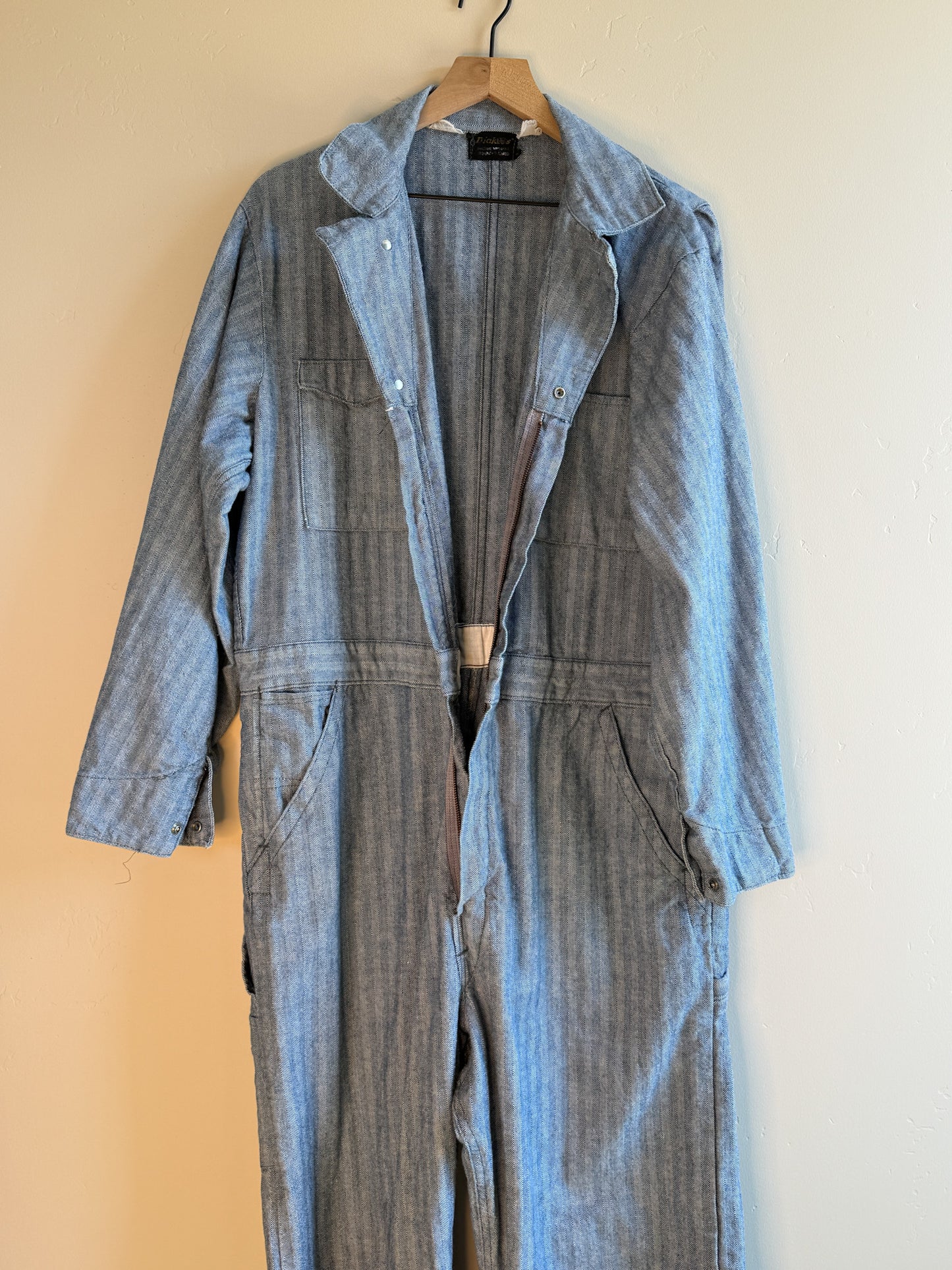 Vintage Dickies Herringbone Workwear Jumpsuit/Coveralls
