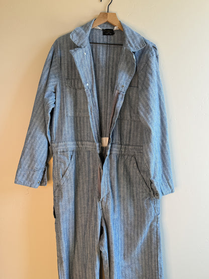 Vintage Dickies Herringbone Workwear Jumpsuit/Coveralls