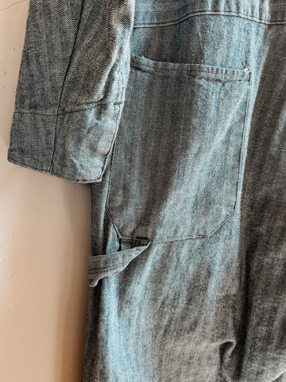 Vintage Dickies Herringbone Workwear Jumpsuit/Coveralls