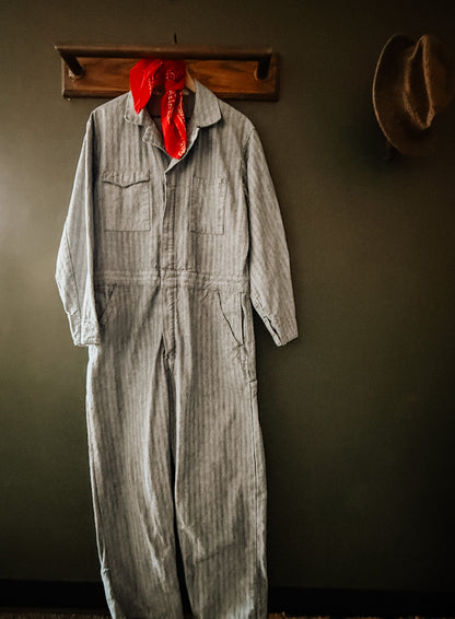 Vintage Dickies Herringbone Workwear Jumpsuit/Coveralls