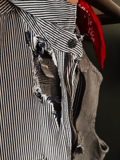 KEY Brand Hickory Stripe Sleeveless Work Shirt