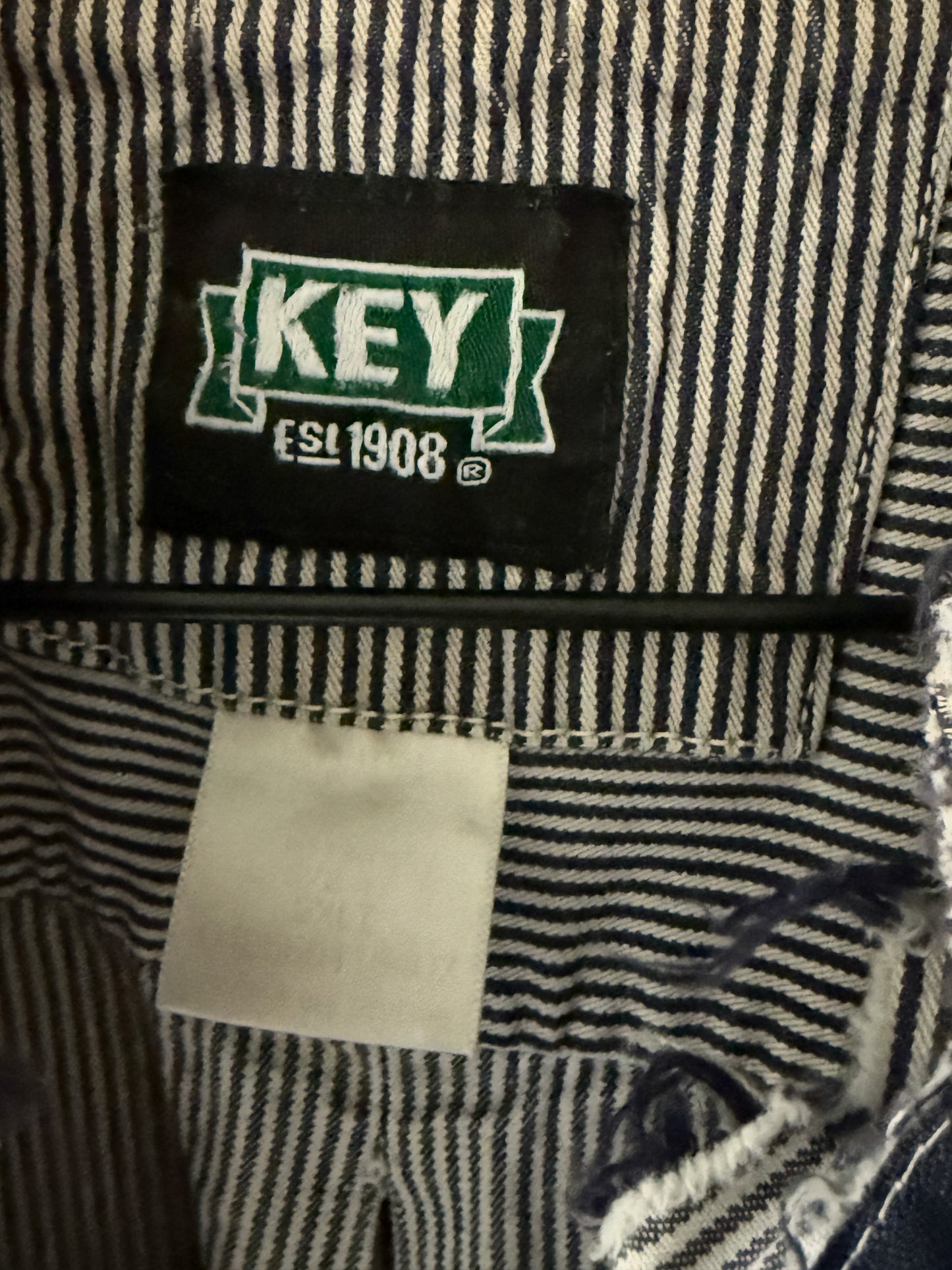 KEY Brand Hickory Stripe Sleeveless Work Shirt