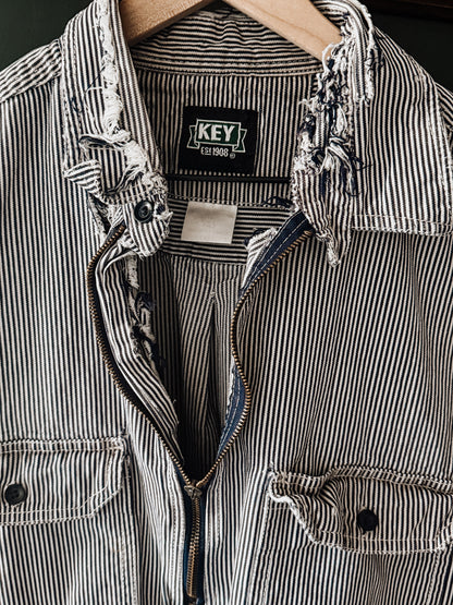 KEY Brand Hickory Stripe Sleeveless Work Shirt