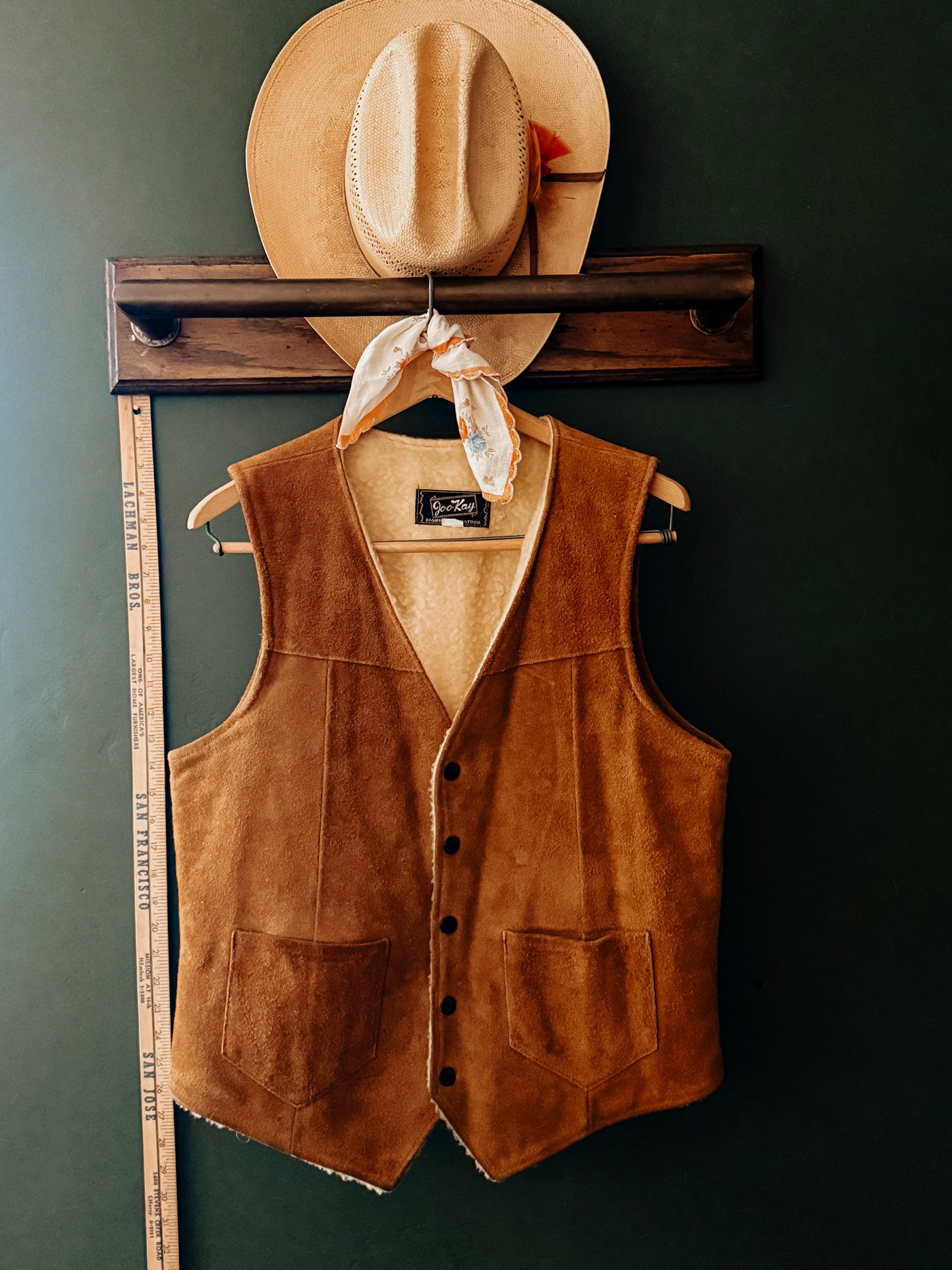 Vintage Leather Sherpa Vest